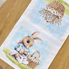 Серветка на стіл або для кошика Presentville Кролик з великоднім кошиком