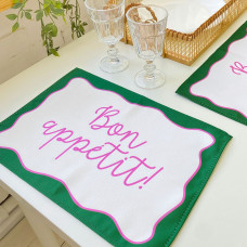 Серветки на стіл Presentville Bon appetit малиновим
