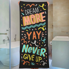 Рушник пляжний з принтом Dream more yay never give up