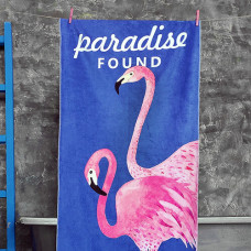 Рушник пляжний з принтом Paradise found