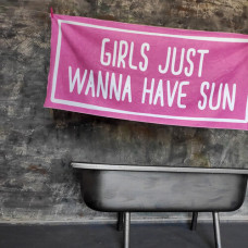 Рушник пляжний з принтом Girls just wanna have sun
