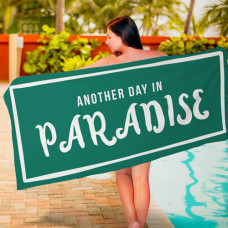 Рушник пляжний з принтом Another day in paradise