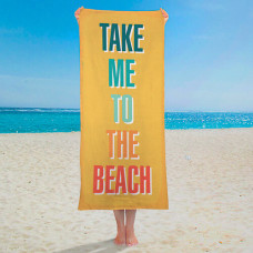 Рушник пляжний з принтом Take me to the beach