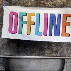 Рушник пляжний з принтом Offline
