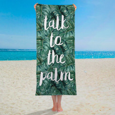 Рушник пляжний з принтом Talk to the palm