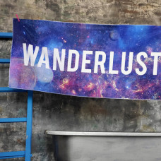 Рушник пляжний з принтом Wanderlust
