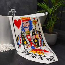 Рушник пляжний з принтом King of my heart