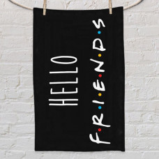 Рушник маленький з принтом Hello friends