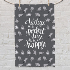 Рушник маленький з принтом Today is a perfect day to be happy