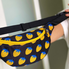 Сумка бананка Bumbag Полуниці патріотичні