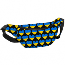 Сумка бананка Bumbag Патріотичні серця