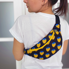 Сумка бананка Bumbag Полуниці патріотичні