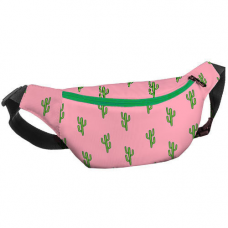 Сумка бананка Bumbag Кактуси на рожевому
