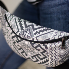 Сумка бананка Bumbag Орнамент сірий