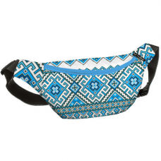 Сумка бананка Bumbag Орнамент блакитний