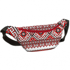 Сумка бананка Bumbag Орнамент червоний