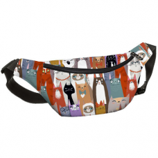 Сумка бананка Bumbag Котики