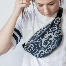 Сумка бананка Bumbag Мордочки єнотів