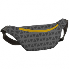 Сумка бананка Bumbag Сірі трикутники