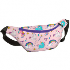 Сумка бананка Bumbag Єдинороги та веселки