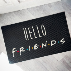 Килим придверний Presentville з принтом Hello friends