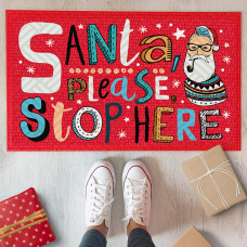 Килим придверний Presentville з принтом Santa please stop here