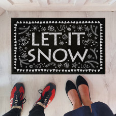 Килим придверний Presentville з принтом Let it snow