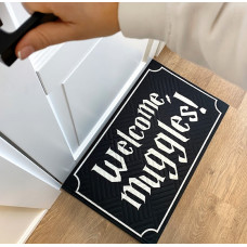 Килим придверний Presentville з принтом Welcome muggles