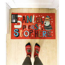 Килим придверний Presentville з принтом Santa please stop here