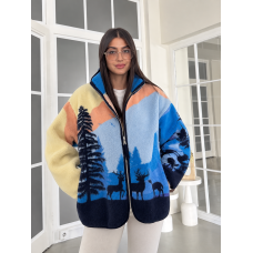 Жіноча флісова кофта Trend Захід сонця в лісі
