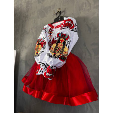 Вишитий комплект для дівчинки Trend Мотанка з жовтим