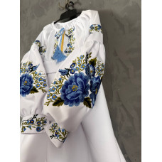 Вишита сукня для дівчинки Trend Мальва біла з синім