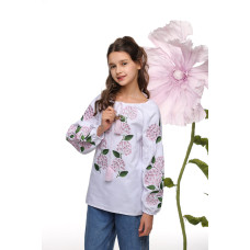Вишиванка для дівчинки Trend Гортензія біла