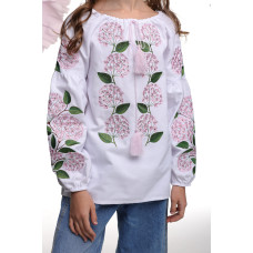 Вишиванка для дівчинки Trend Гортензія біла