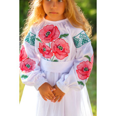 Вишита сукня для дівчинки Trend Макова