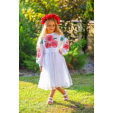 Вишита сукня для дівчинки Trend Макова