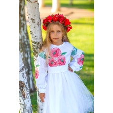 Вишита сукня для дівчинки Trend Макова