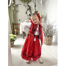 Вишитий комплект для дівчинки Trend Red Bloom