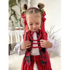 Вишитий комплект для дівчинки Trend Red Bloom