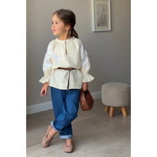 Вишиванка для дівчинки Trend Зорі молочна