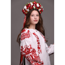 Жіноча вишиванка Trend Натхненна Україною біла з червоним