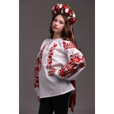 Жіноча вишиванка Trend Натхненна Україною біла з червоним