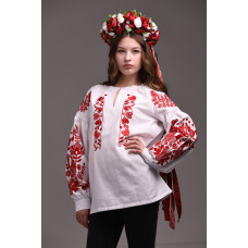 Жіноча вишиванка Trend Натхненна Україною біла з червоним
