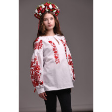 Жіноча вишиванка Trend Натхненна Україною біла з червоним