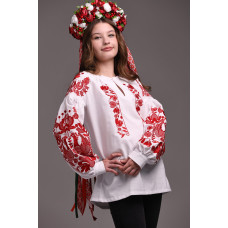 Жіноча вишиванка Trend Натхненна Україною біла з червоним