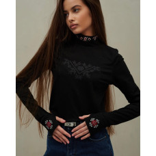 Гольф з вишивкою Trend Геометрія чорний