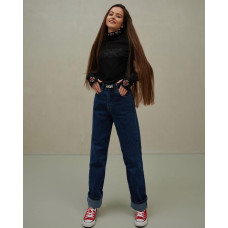 Гольф з вишивкою Trend Геометрія чорний