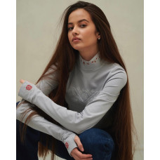 Гольф з вишивкою Trend Геометрія сірий