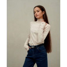 Гольф з вишивкою Trend Геометрія бежевий