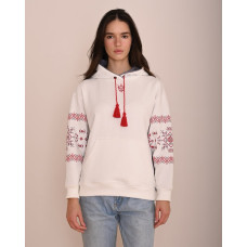 Худі з вишивкою Trend Геометрія білий